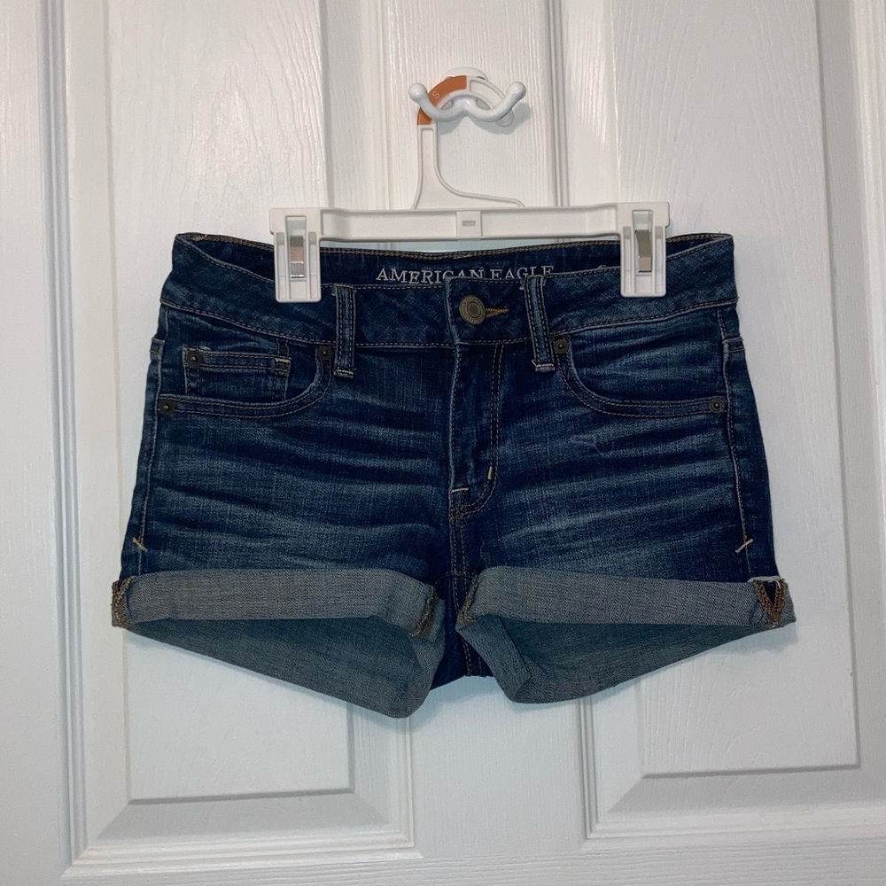 American Eagle Super Stretch Jean Shortie Shorts